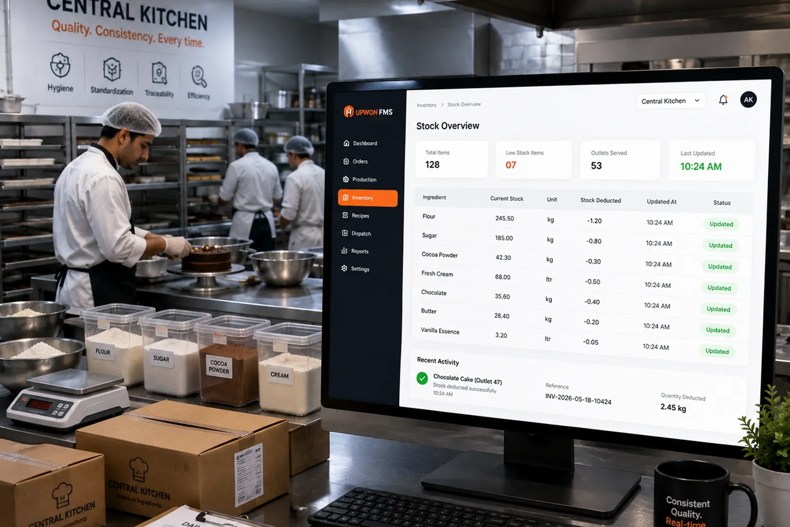 Central Kitchen Stock Deducts